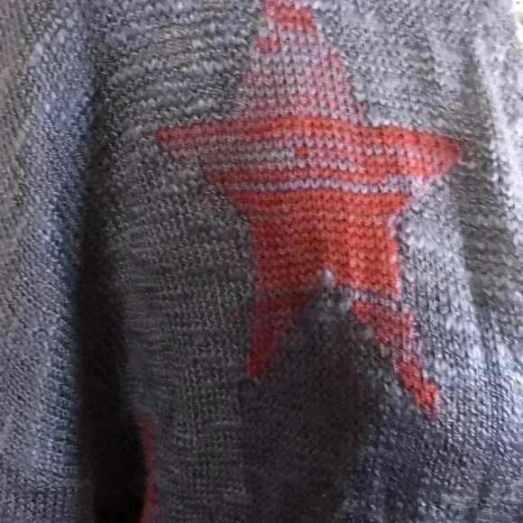 Lane Bryant Women’s 14/16 open knit blue sweater with stars - Picture 4 of 5